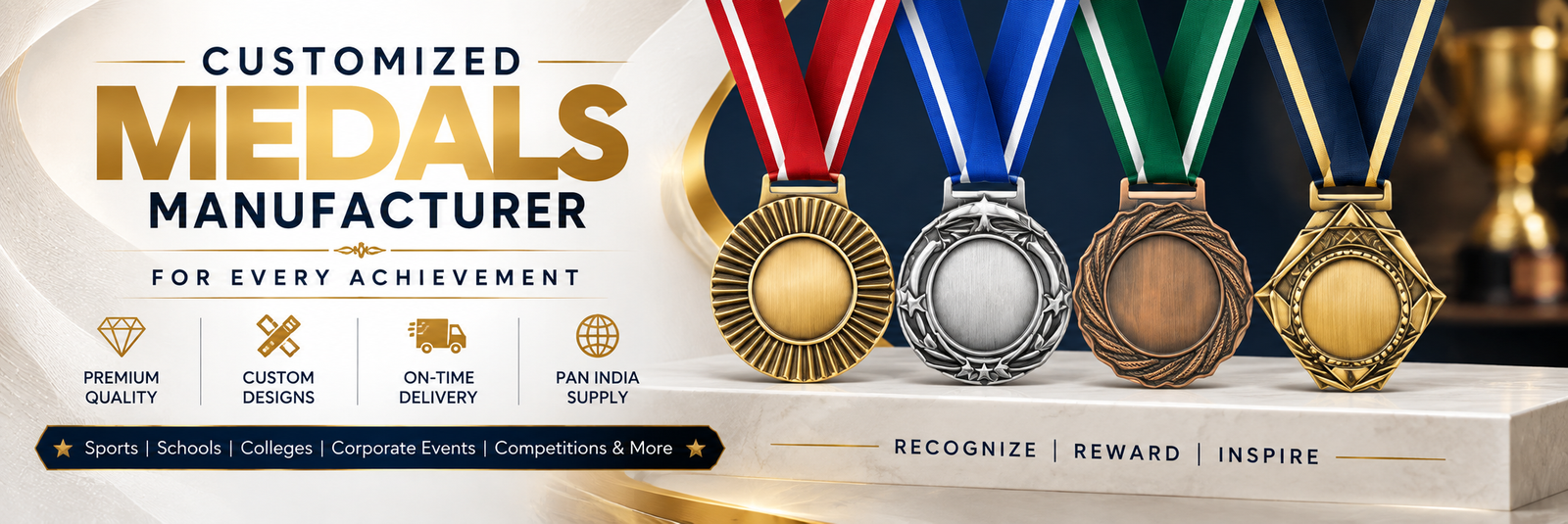 Customized Medals Manufacturer and Supplier in Delhi NCR and PAN India