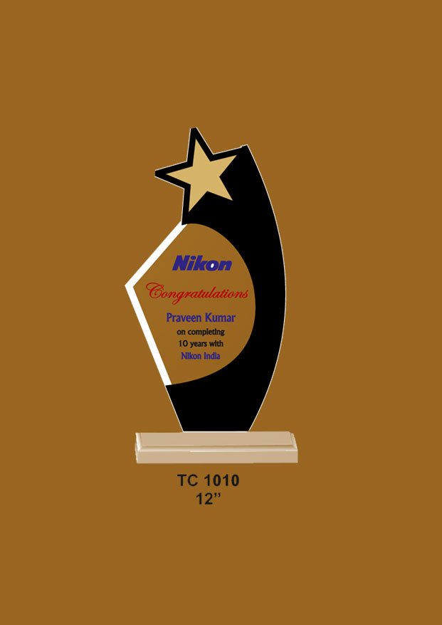 Acrylic Trophy supplier for exhibitions in Bengaluru
