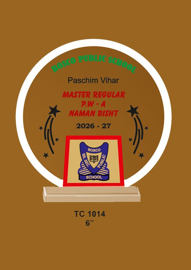 Acrylic Award supplier for school examination in Delhi
