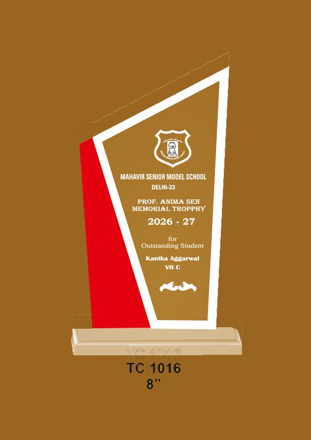 School Memorial trophy manufacturer