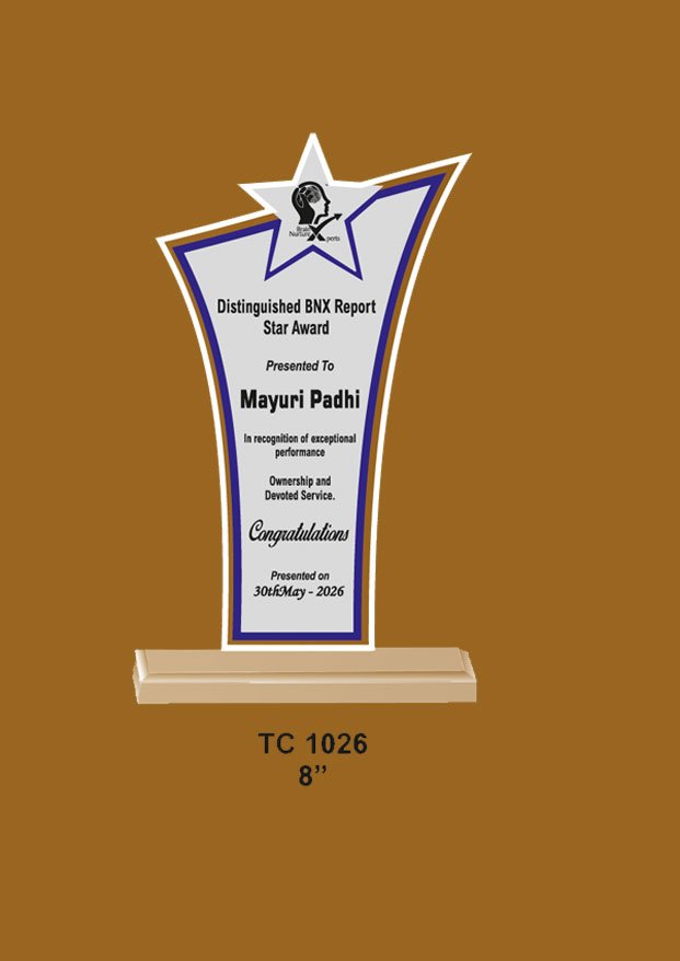 Acrylic Trophy supplier in Surat