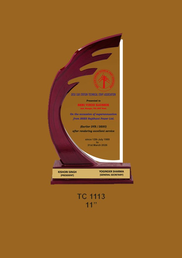 Acrylic Trophy suppliers for cooleges in Noida