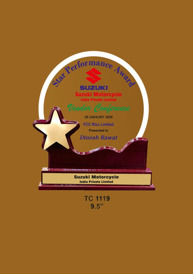 Acrylic Trophy suppliers for cooleges in Kolkata