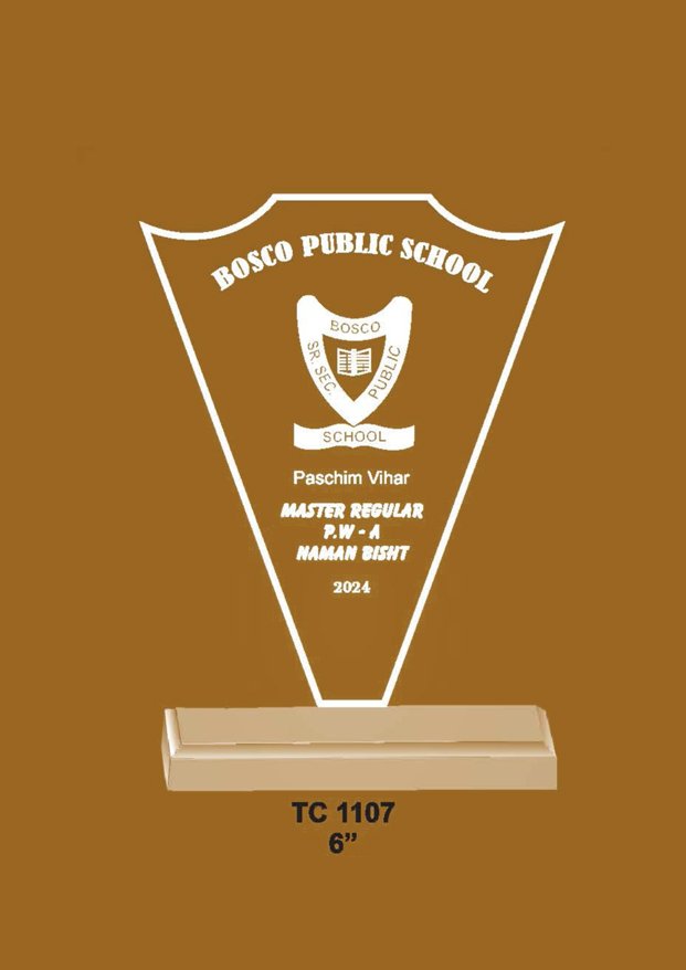 Acrylic Trophy Manufacturer for Students Meet